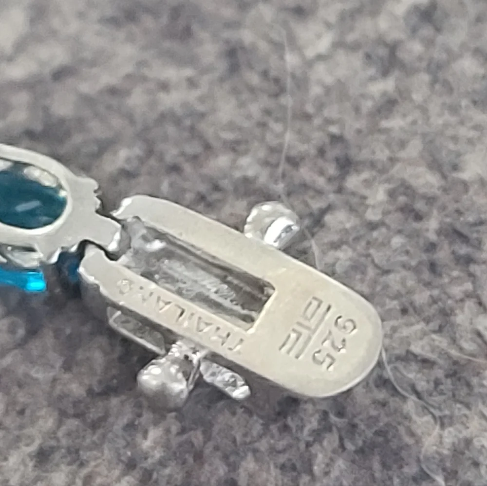 Blue Topaz And Sterling Silver Tennis Bracelet Women Jewelry, 8 Inch - Picture 6 of 8